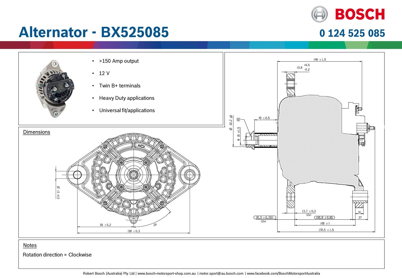 Alternator - BX525085