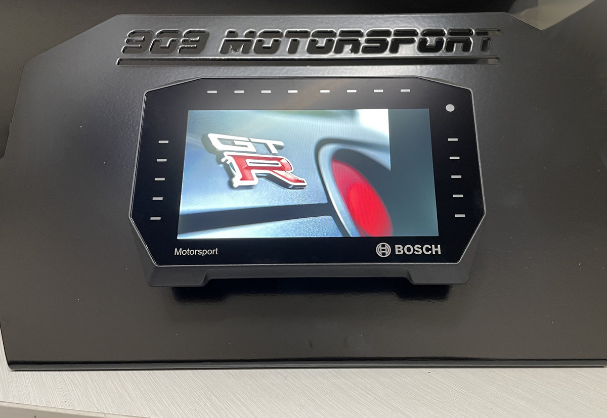 Bosch DDU 11 digital dash display on the 909 Motorsport display stand