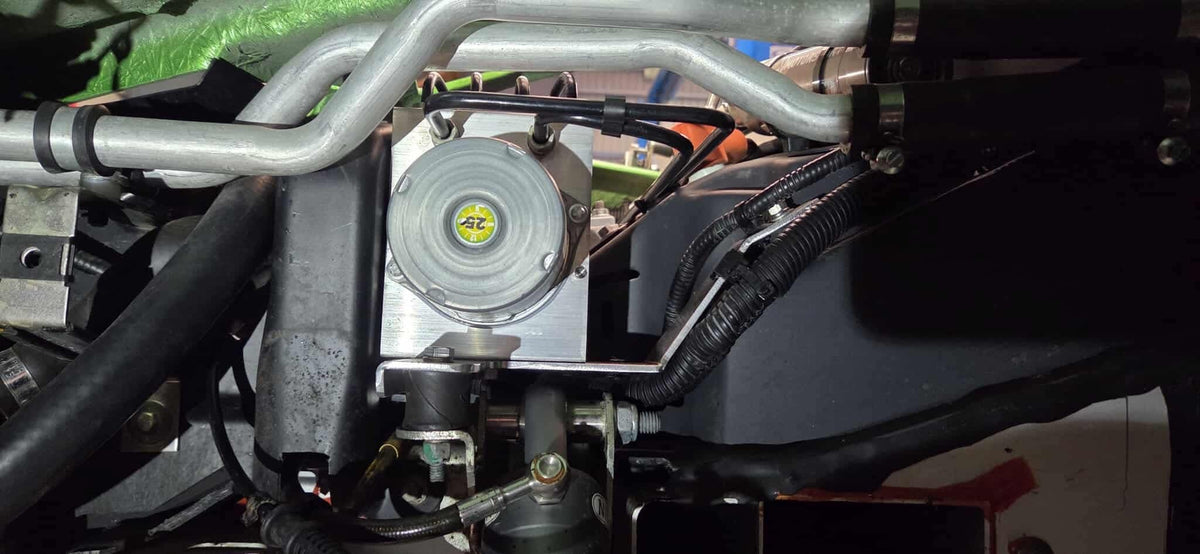 909 Motorsport hydraulic unit mounting for the Bosch M5 ABS in the Series 3 Exige, standard location
