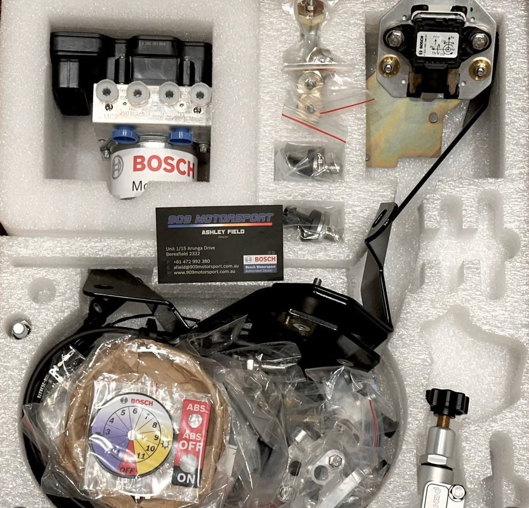 909 Bosch Motorsport M5 ABS kit for the Nissan Skyline GT-R, packed and ready to ship